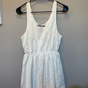 Finn & Clover Cream Lace Mini Dress